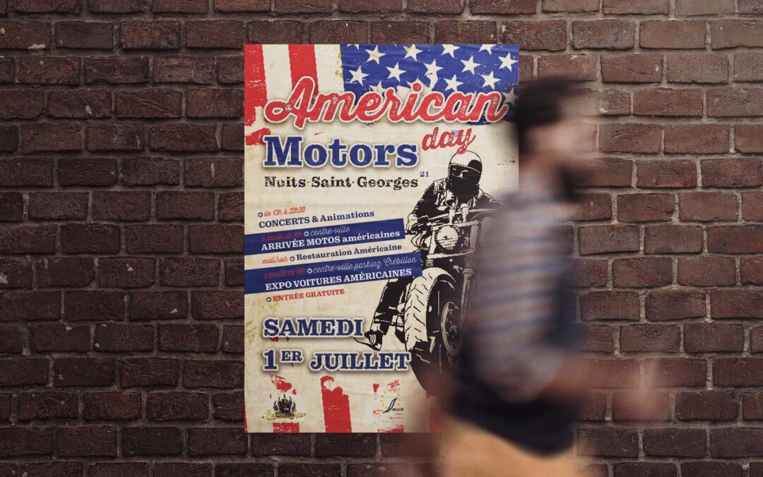 Création d’affiche pour Le Golden Bear : Américain Motors Days